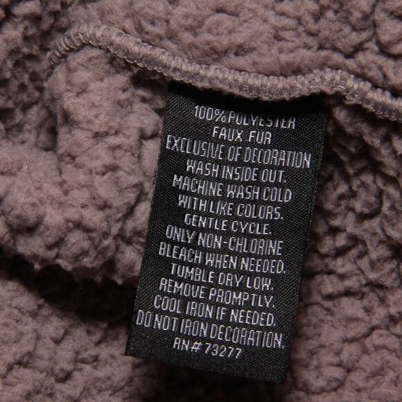 Fila Gray Sherpa Fleece Hoodie Jacket Size Small - Picture 10 of 10